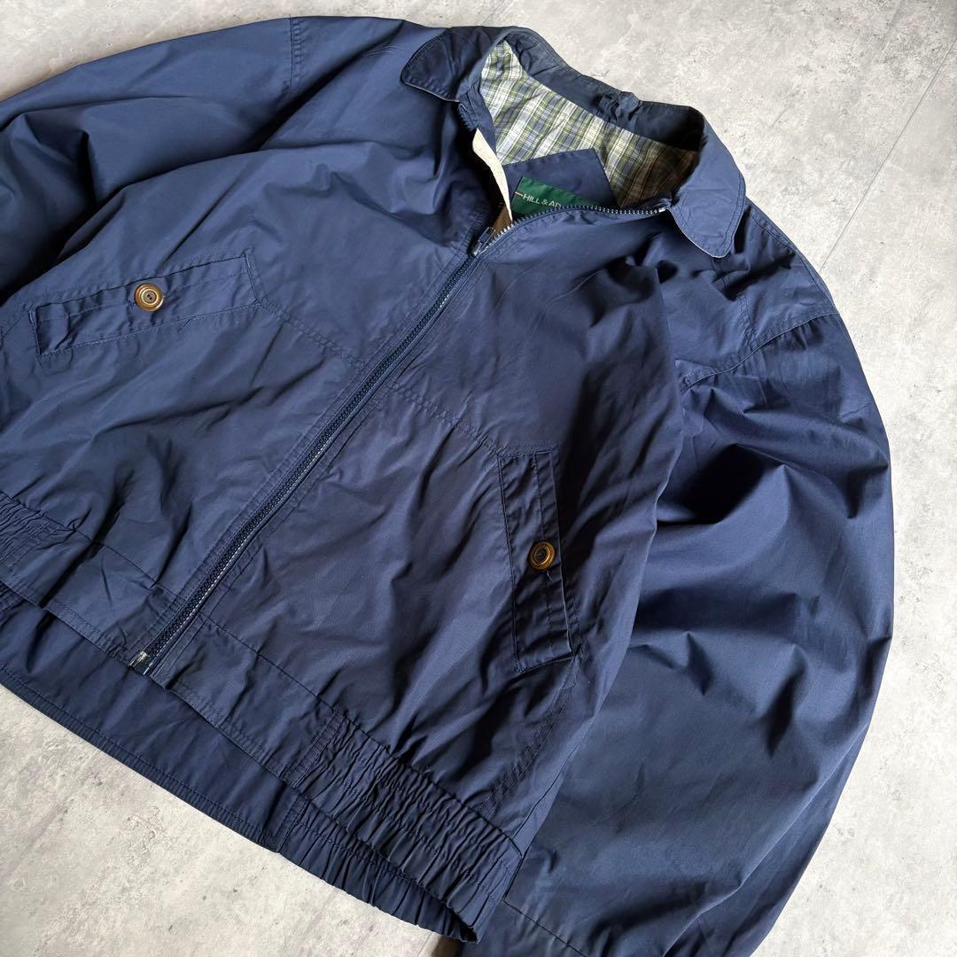 【90s vintage】スイングトップ　ブルゾン　裏地チェック　短丈　古着