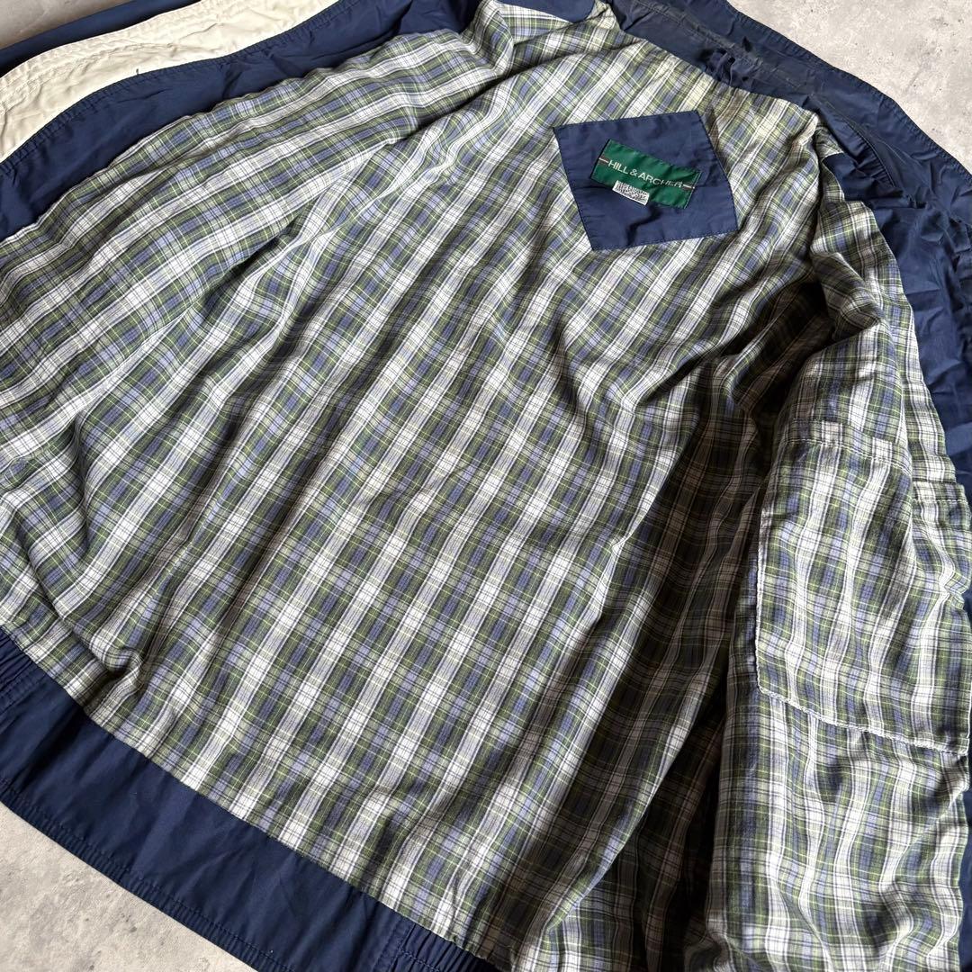 【90s vintage】スイングトップ　ブルゾン　裏地チェック　短丈　古着