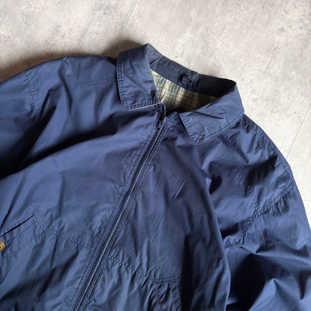 【90s vintage】スイングトップ　ブルゾン　裏地チェック　短丈　古着