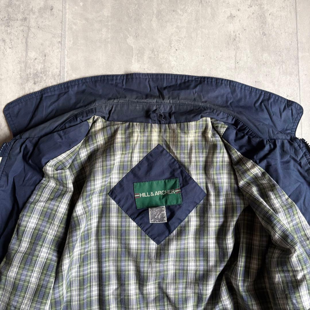 【90s vintage】スイングトップ　ブルゾン　裏地チェック　短丈　古着