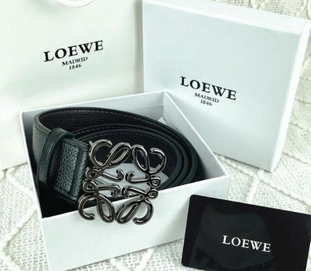LOEWE ロエベ　ブラック黒レザー ベルト