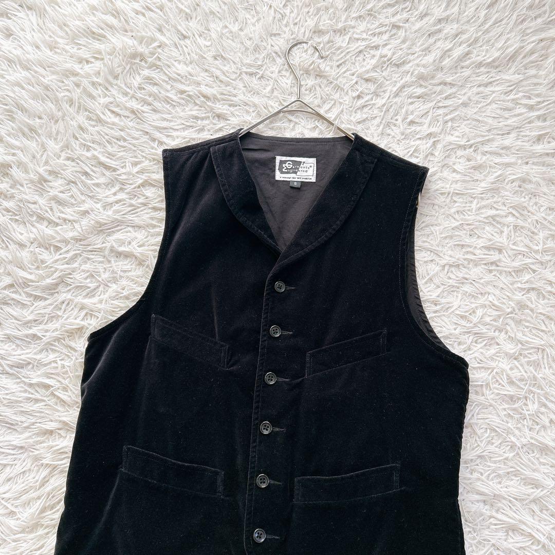 美品　ENGINEERED GARMENTS ベスト　ベロア　衿付き　USA製
