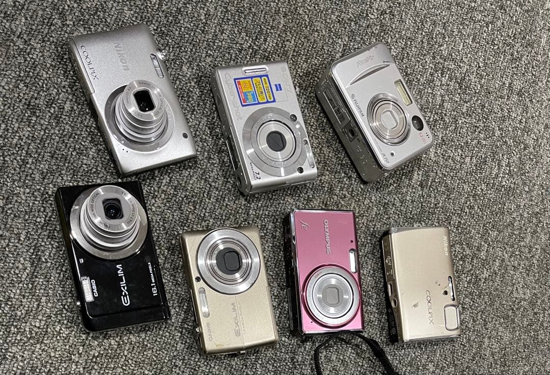 ジャンク デジカメ7台まとめ　 Nikon CASIO　SONY など動作未確認
