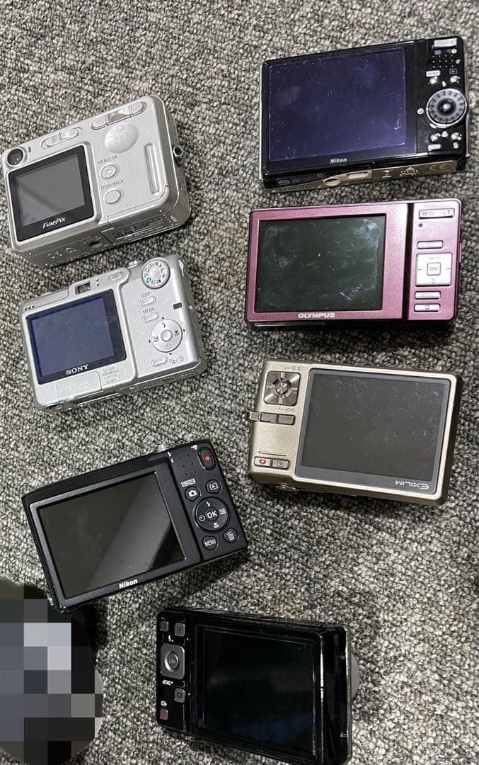 ジャンク デジカメ7台まとめ　 Nikon CASIO　SONY など動作未確認