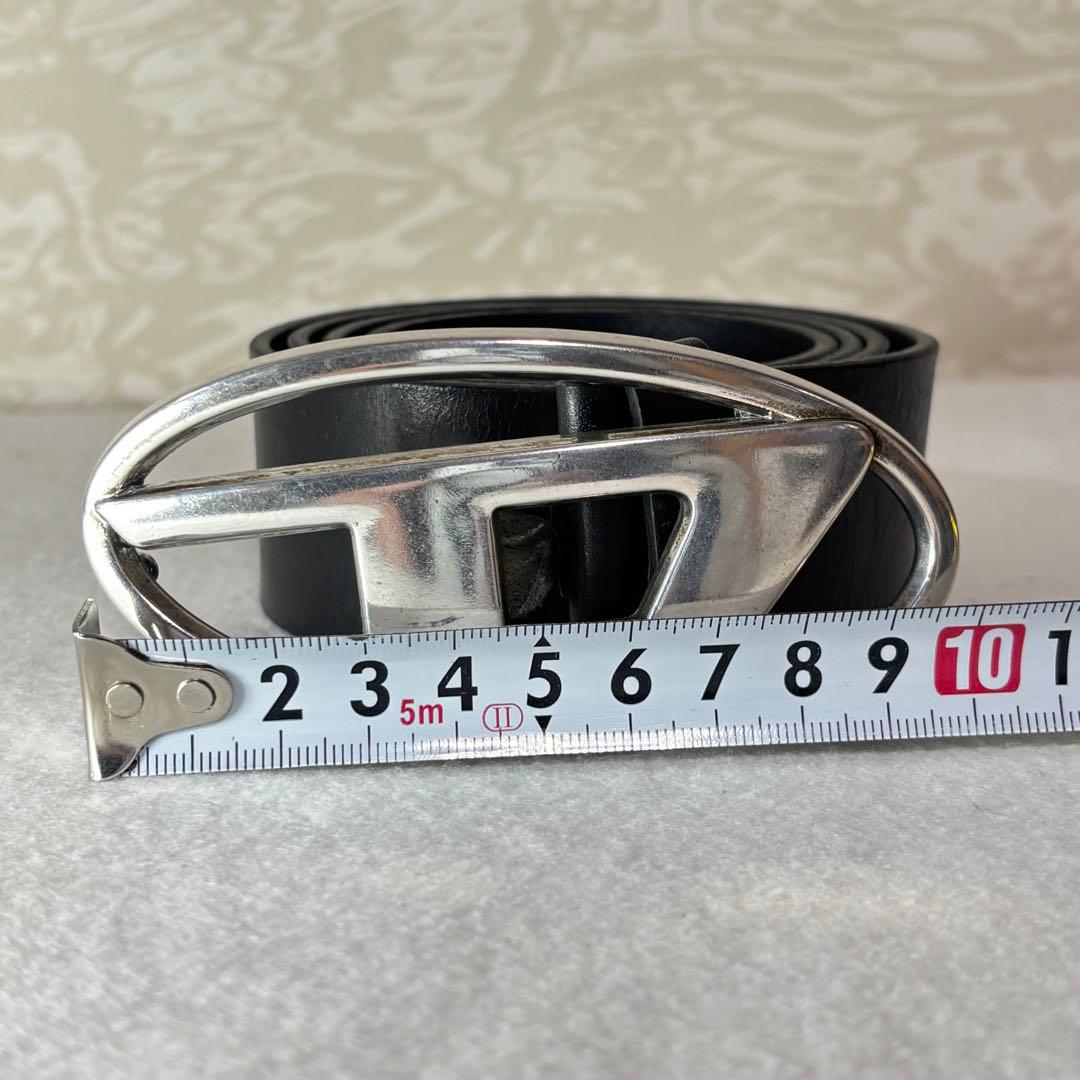 DIESEL ディーゼル　黒レザーベルト オーバルバックル