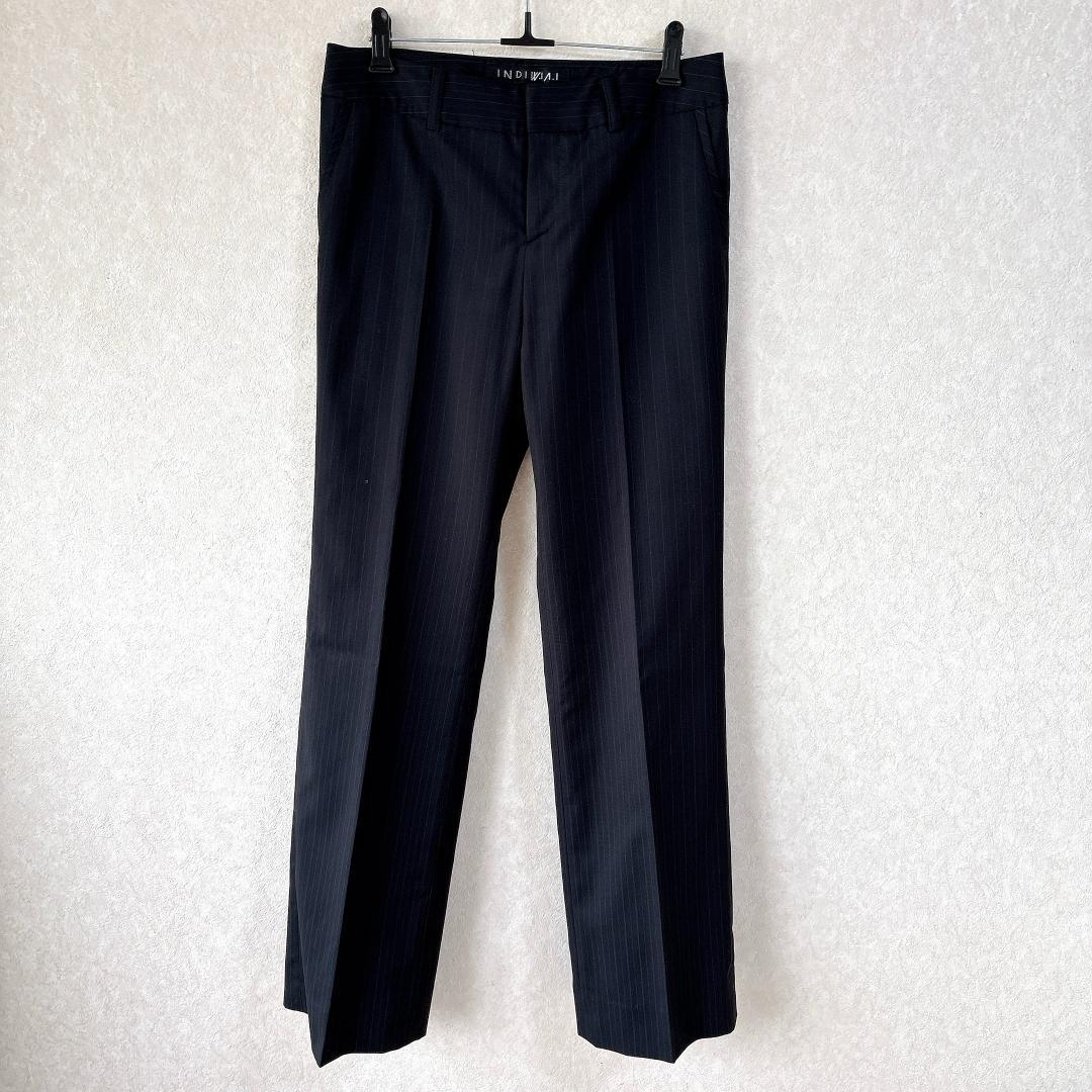 美品⭐️INDIVI V.A.I ストライプ パンツセットアップ シルク混38
