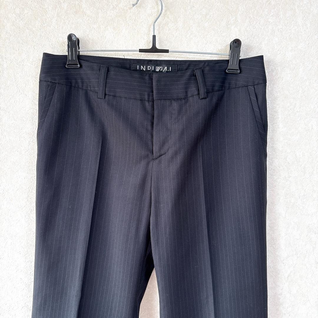 美品⭐️INDIVI V.A.I ストライプ パンツセットアップ シルク混38