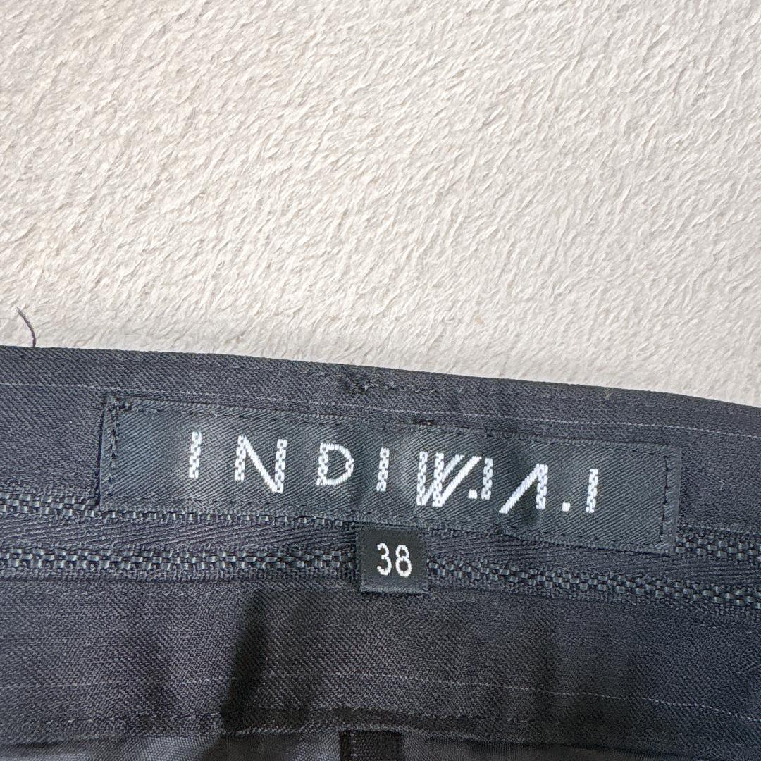 美品⭐️INDIVI V.A.I ストライプ パンツセットアップ シルク混38