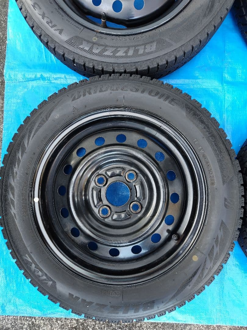 155/65R14【1/2】スタッドレスタイヤ・鉄ホイール付、2分割の内の2本