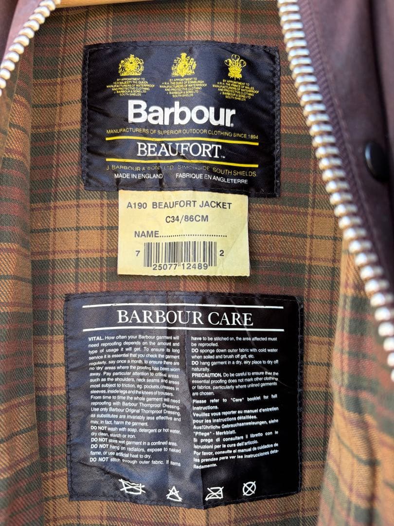 clasyu　Barbour BEAUFORT　1994年製　旧3ワラント