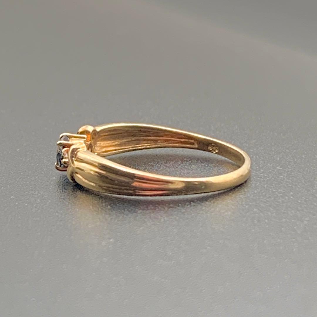 ジュエリーマキ　K9 サファイア ダイヤ 11号 レディースリング　ゴールド