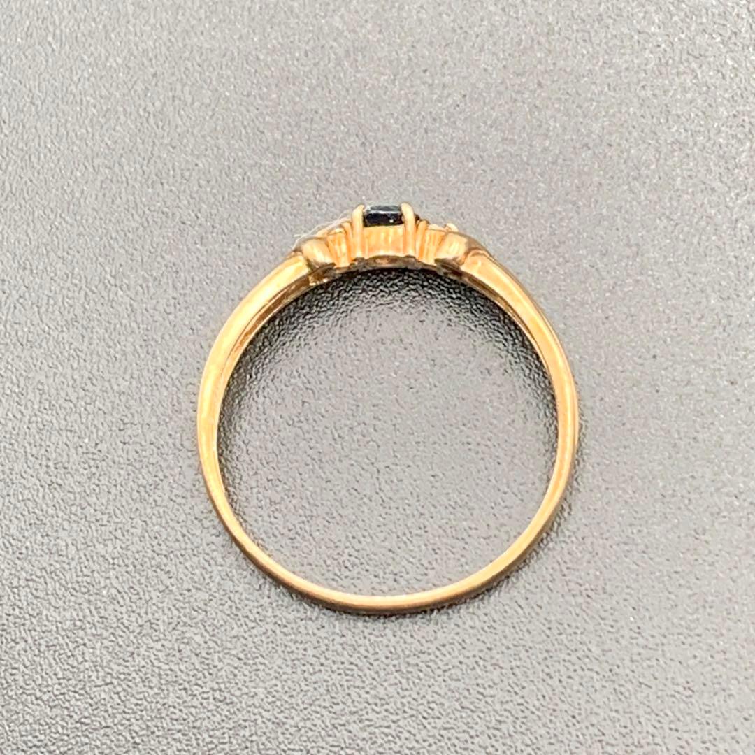 ジュエリーマキ　K9 サファイア ダイヤ 11号 レディースリング　ゴールド