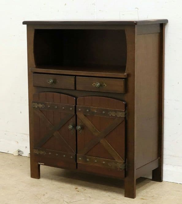 【オールドカリモク】電話台・FAX台・サイドキャビネット・収納棚