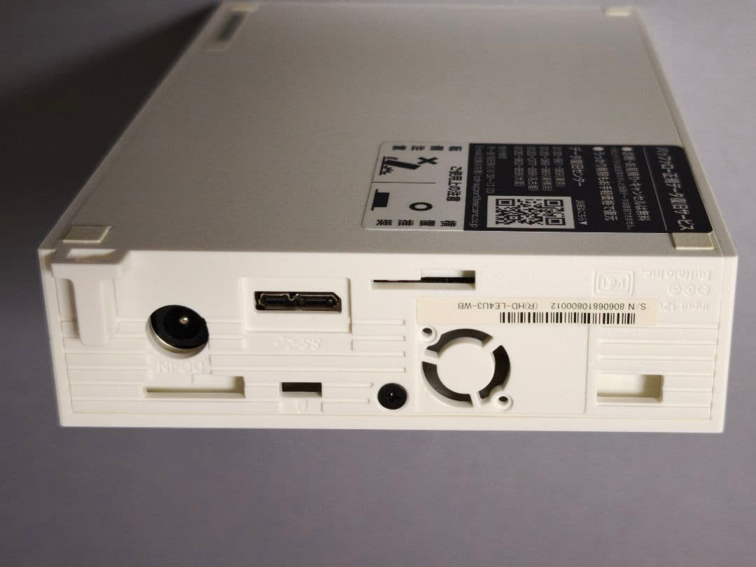 外付けUSB HDD 4TB HD-LE4U3-WB（フルスキャン済）