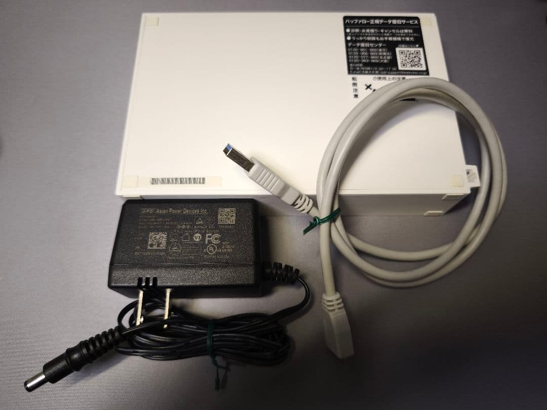 外付けUSB HDD 4TB HD-LE4U3-WB（フルスキャン済）