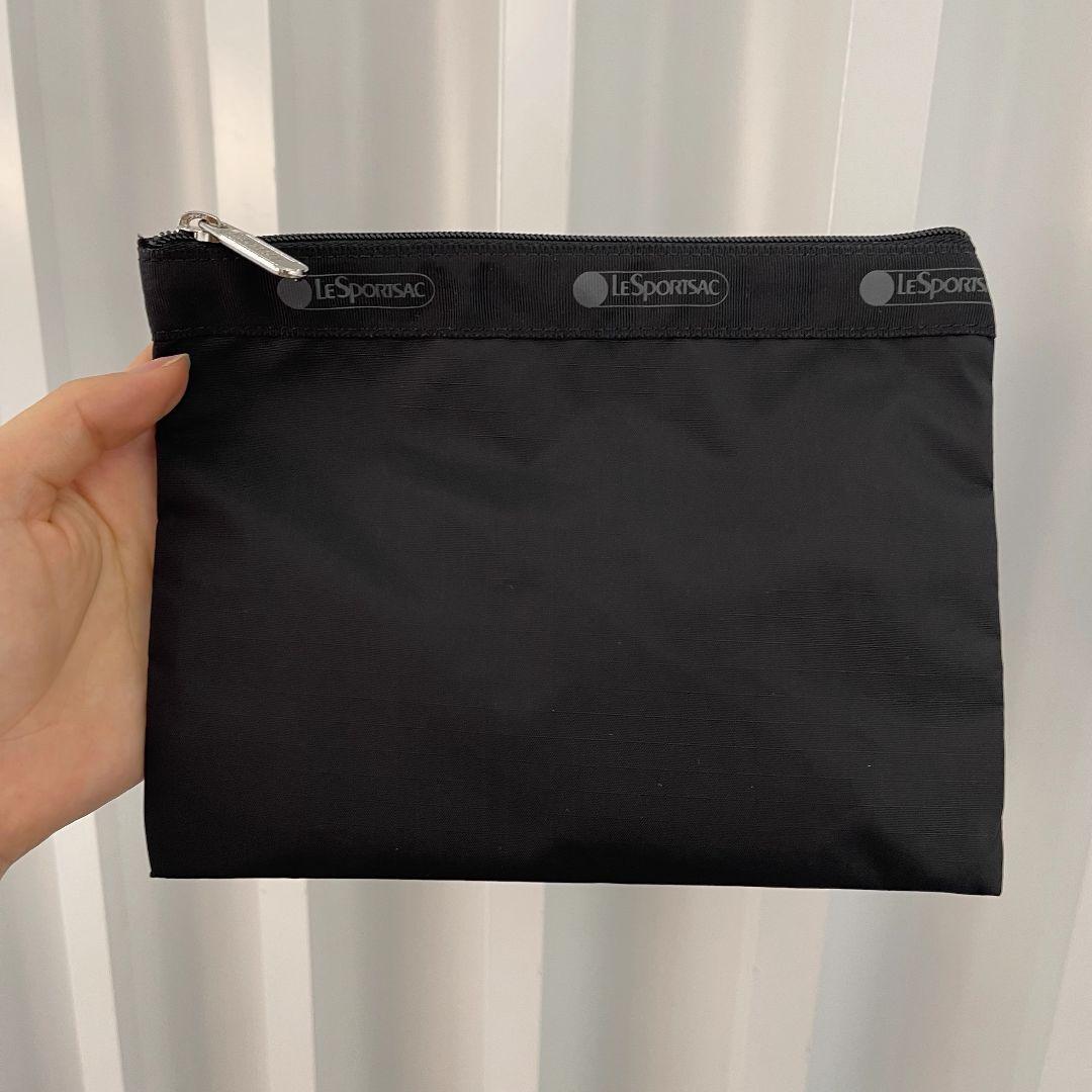 レスポートサック ブラック 無地 ボストンバッグ ポーチ付き