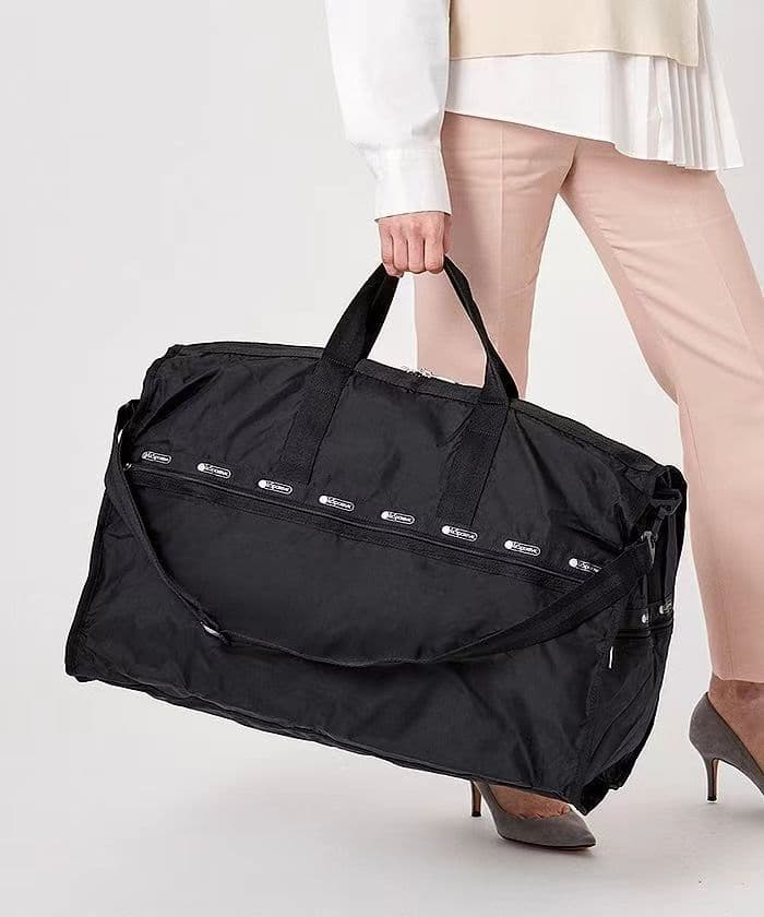 レスポートサック ブラック 無地 ボストンバッグ ポーチ付き