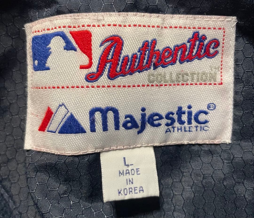 MLB マリナーズ Majestic オーセンティック 中綿 フリース裏地 L