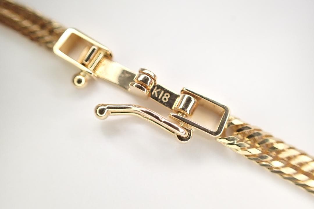 30/未使用品 K18 18金 12面トリプル 喜平ブレスレット 約5.5ｇ