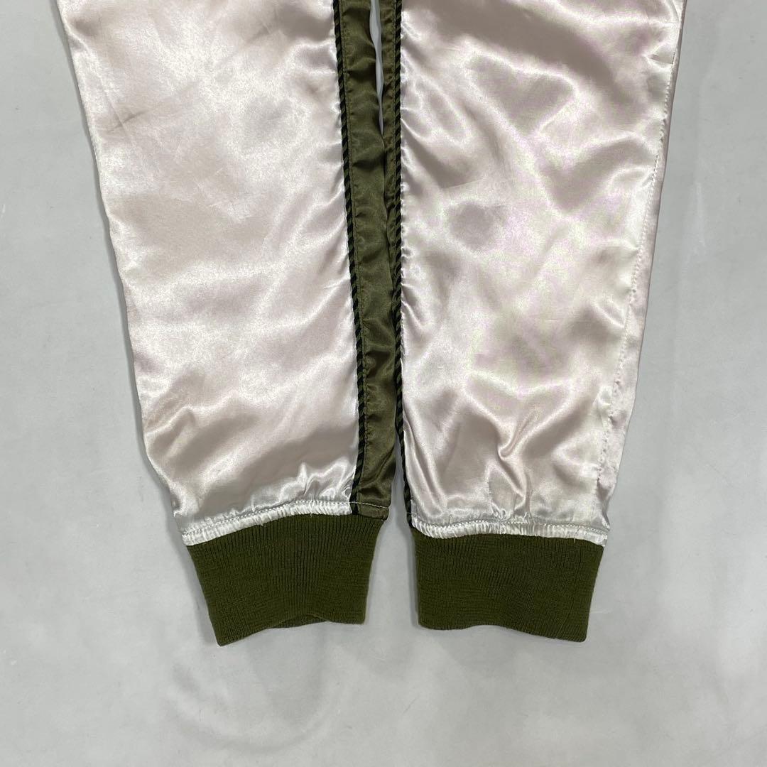 HBNS スカジャン スーベニアジャケット 和柄 龍 刺繍 サテン 日本製 緑