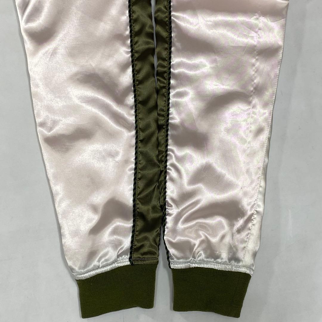 HBNS スカジャン スーベニアジャケット 和柄 龍 刺繍 サテン 日本製 緑