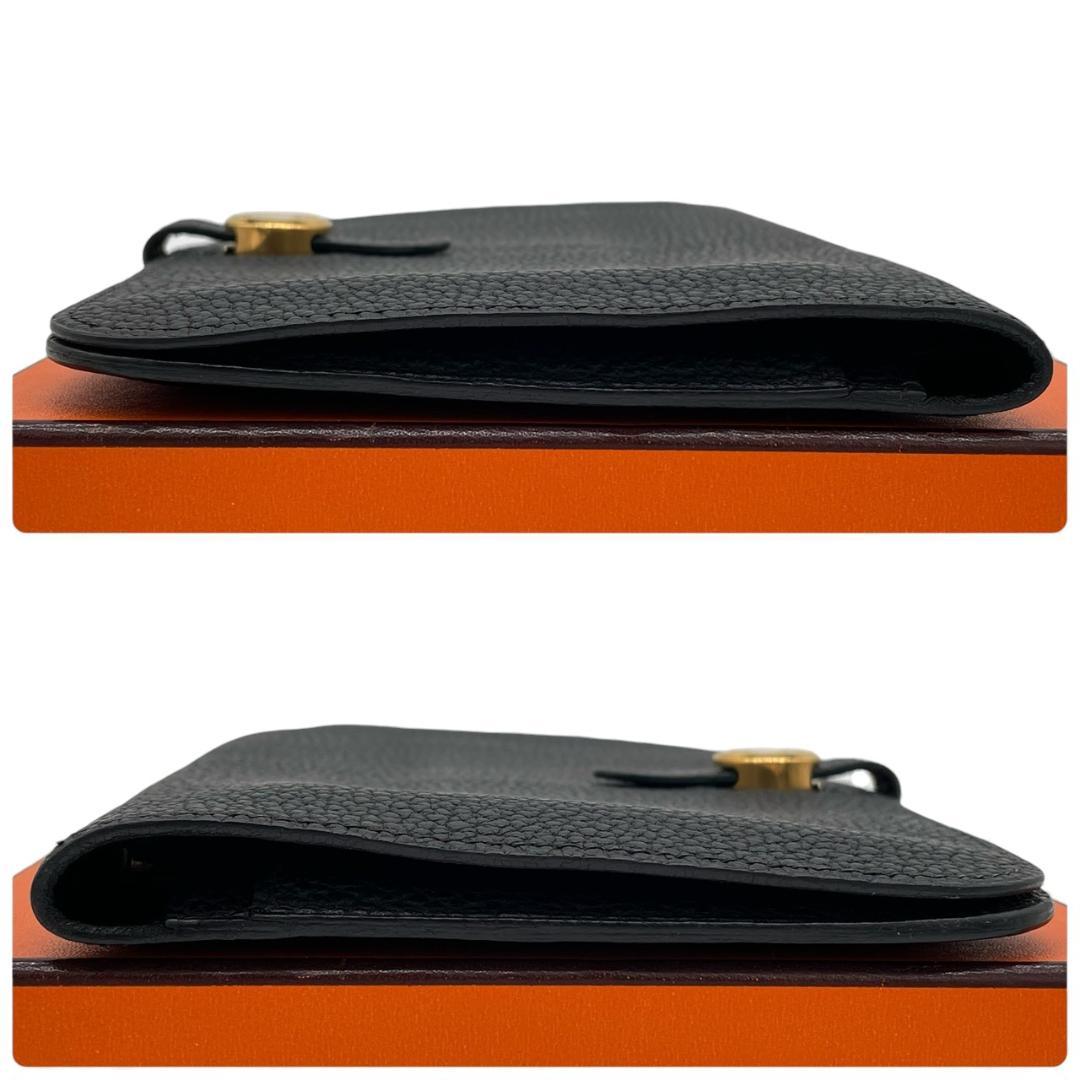 【新品同様】エルメス 二つ折り長財布 ドゴンGM トリヨン クレマンス ブラック