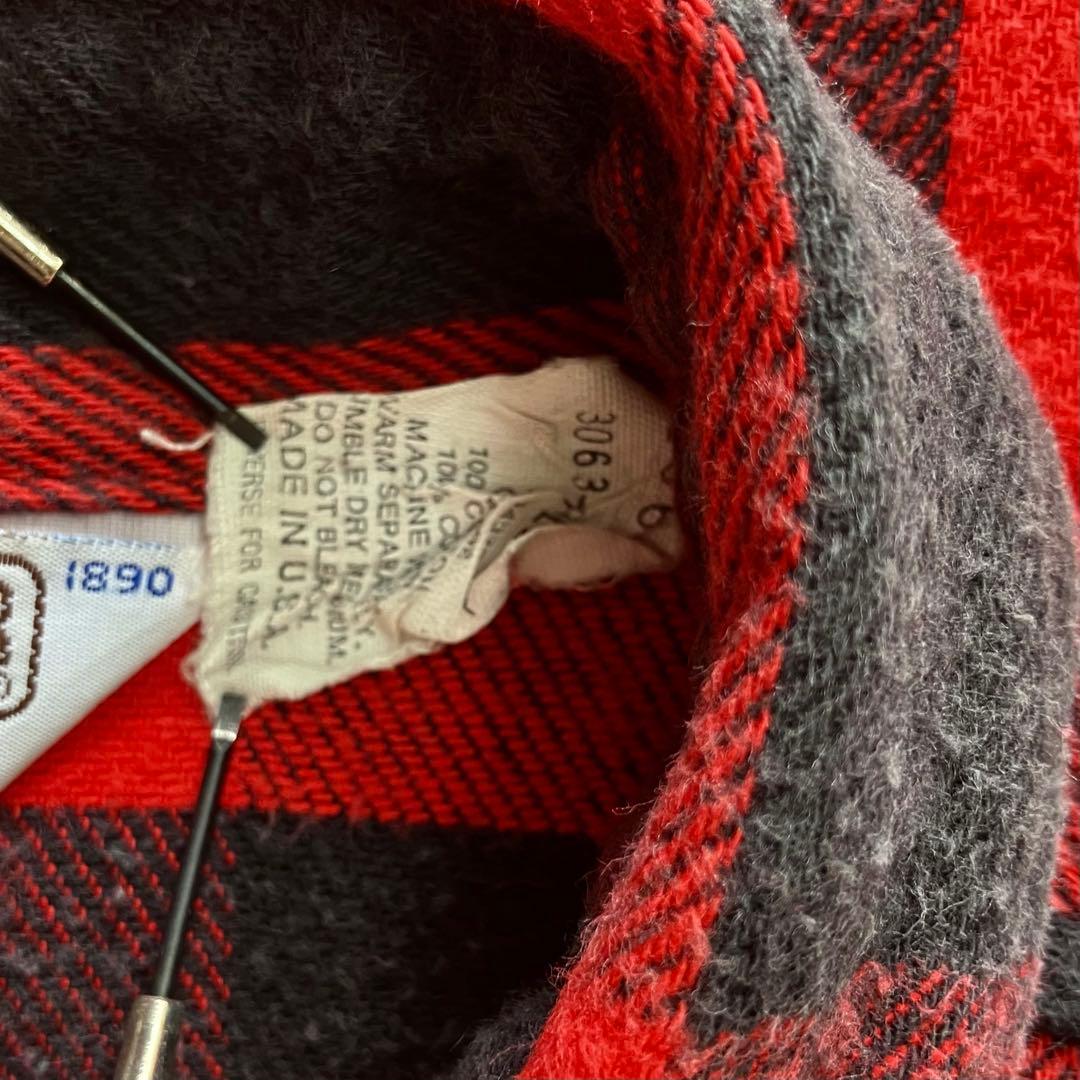 FIVE BROTHER 80s ヘビー フランネルシャツ チェック　USA製