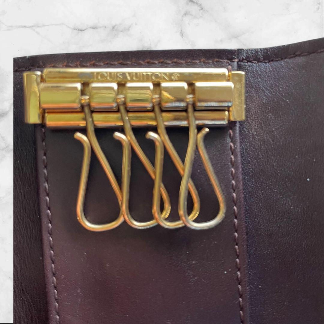 【美品】LOUIS VUITTONヴェルニ　キーケース　ブラウン