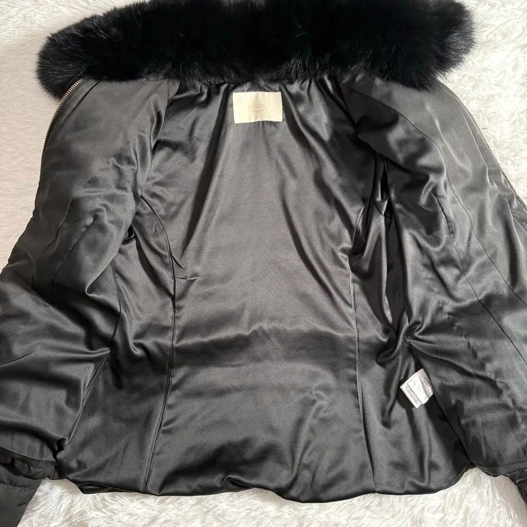 エイミーイストワール ペプラムショートダウンジャケット コート Aライン ファー