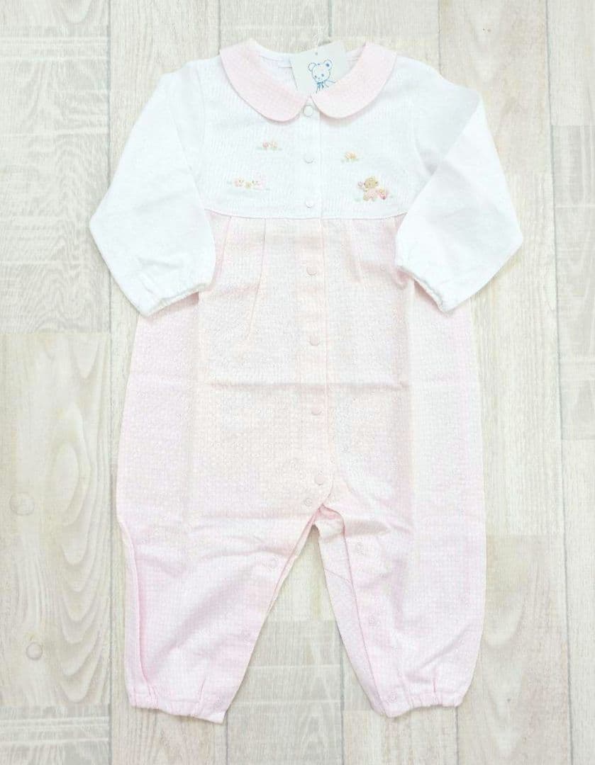 【新品】ギンガムチェック　長袖カバーオールfamilia 70