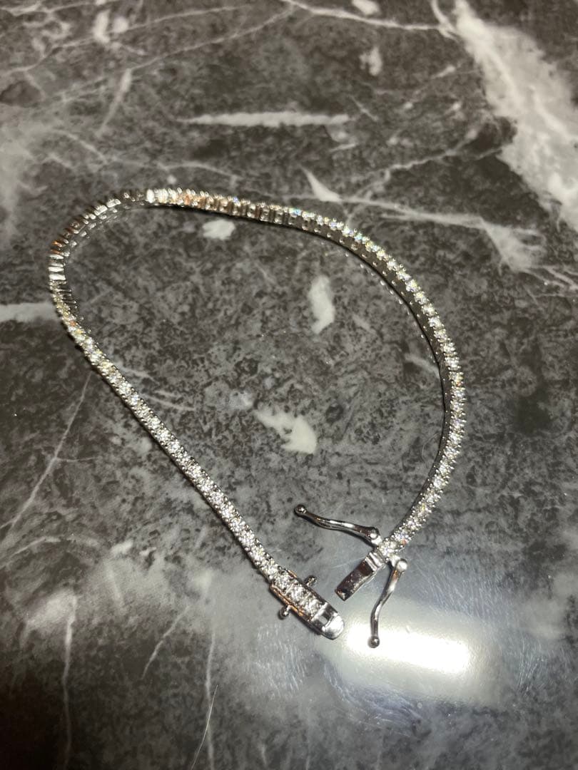 k18モアサナイトチェーン　s925