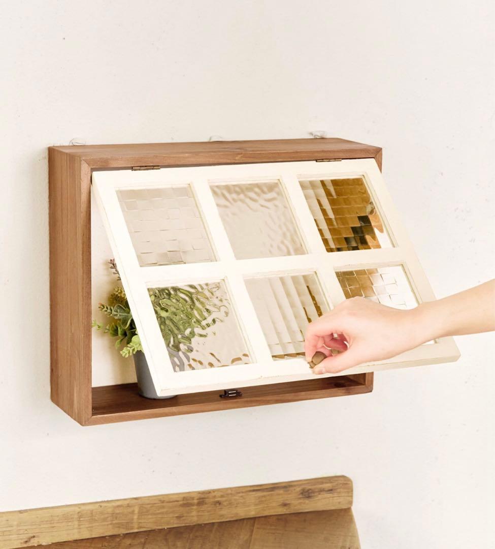 サリュ ガラス 窓枠 ディスプレイラック