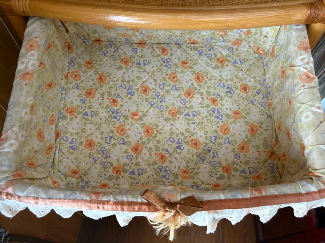 ラタン　ヴィンテージ収納　5段収納　キャスター付き チェスト　アンティーク