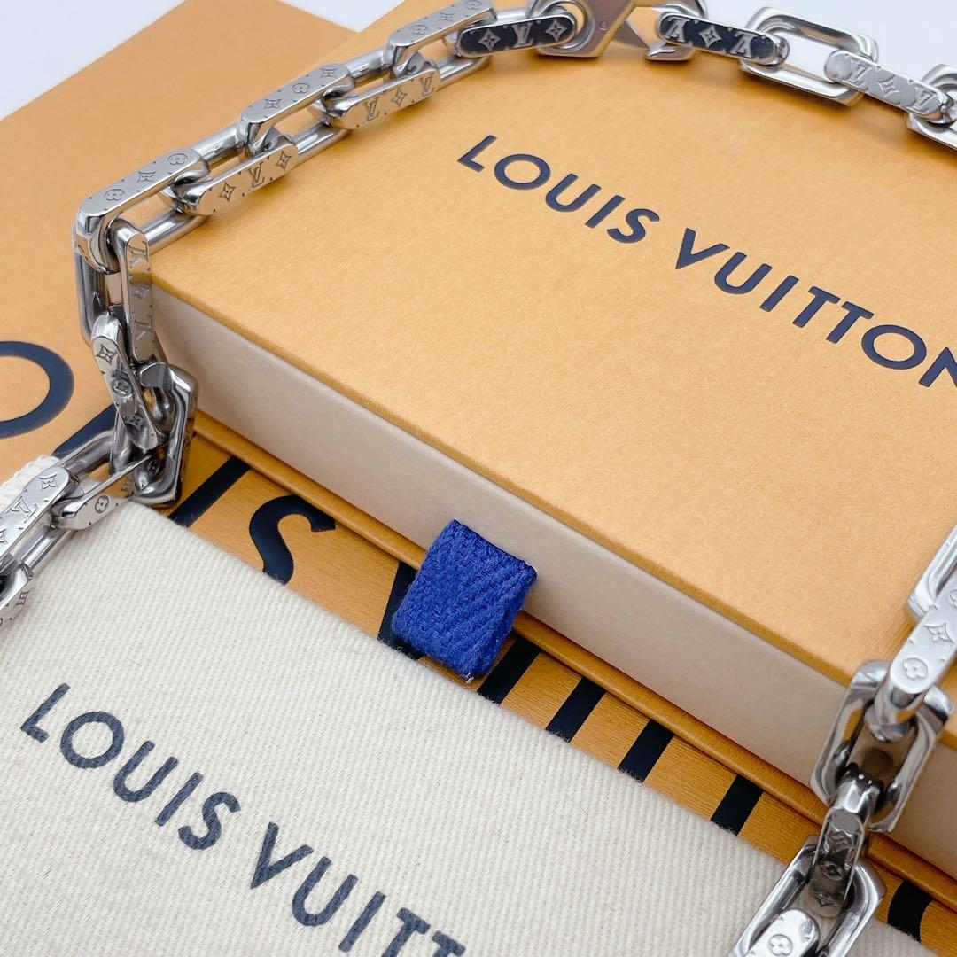 LOUIS VUITTON コリエ　チェーン　ネックレス　モノグラム　シルバー
