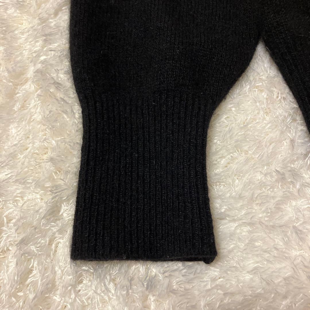 【希少】　クレージュ　襟付き　ニット　 セーター　ウール混　ビジュー　ロゴ