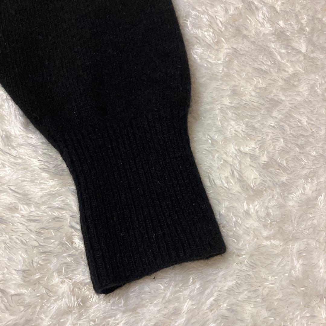 【希少】　クレージュ　襟付き　ニット　 セーター　ウール混　ビジュー　ロゴ