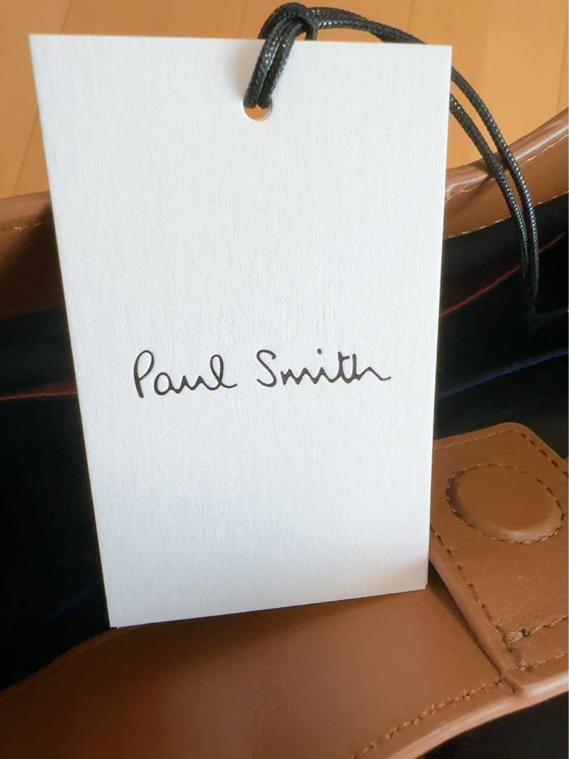 新品未使用】paul smithブランデッドカラーエッジ トートバッグ ブラウン