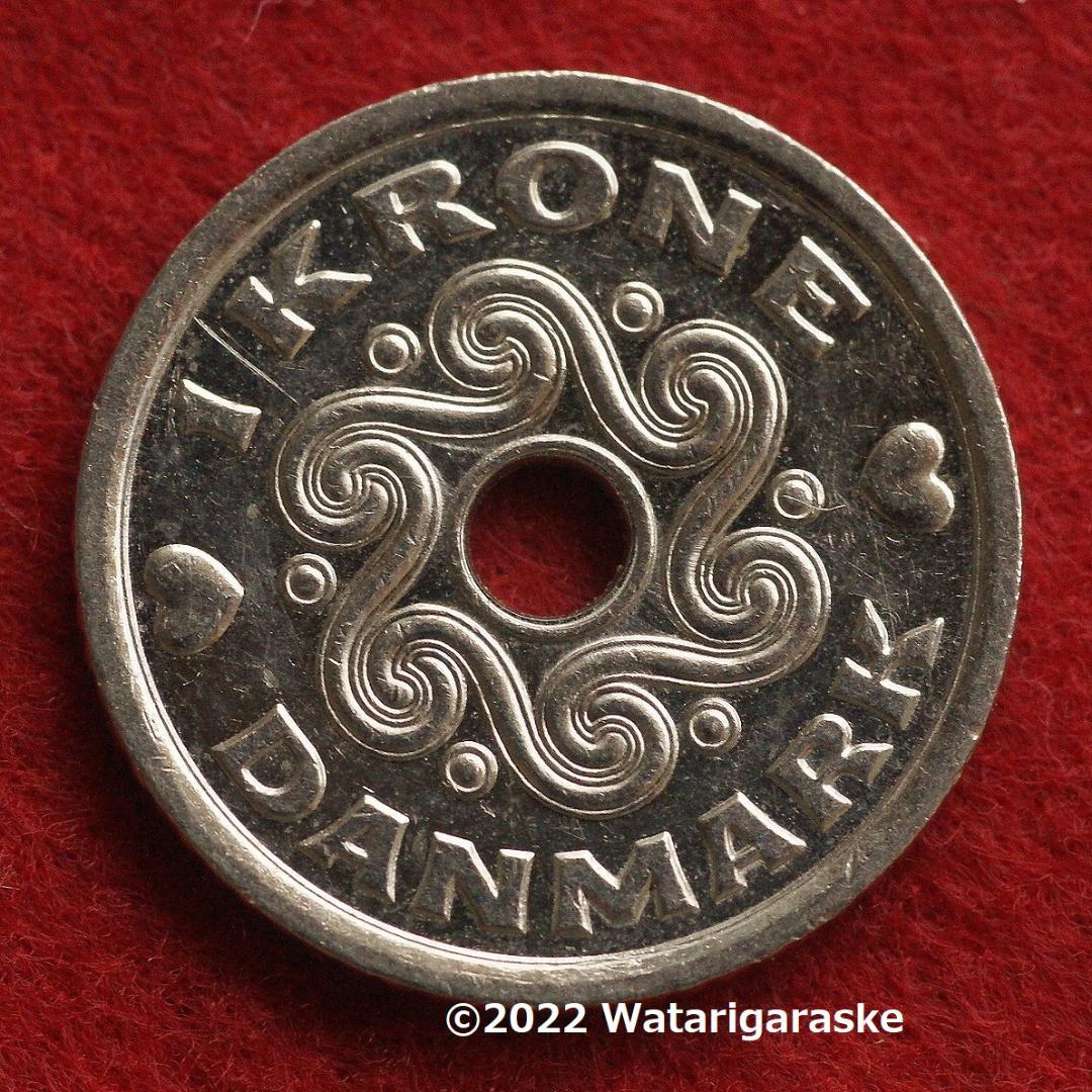 〒★デンマーク1クローネｘ100枚★1992-95年版流通品★