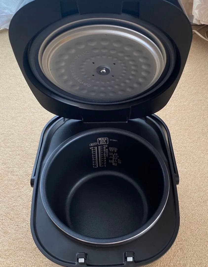 【美品】IRIS OHYAMA 炊飯器 10合 銘柄炊き ブラック蒸しプレート付