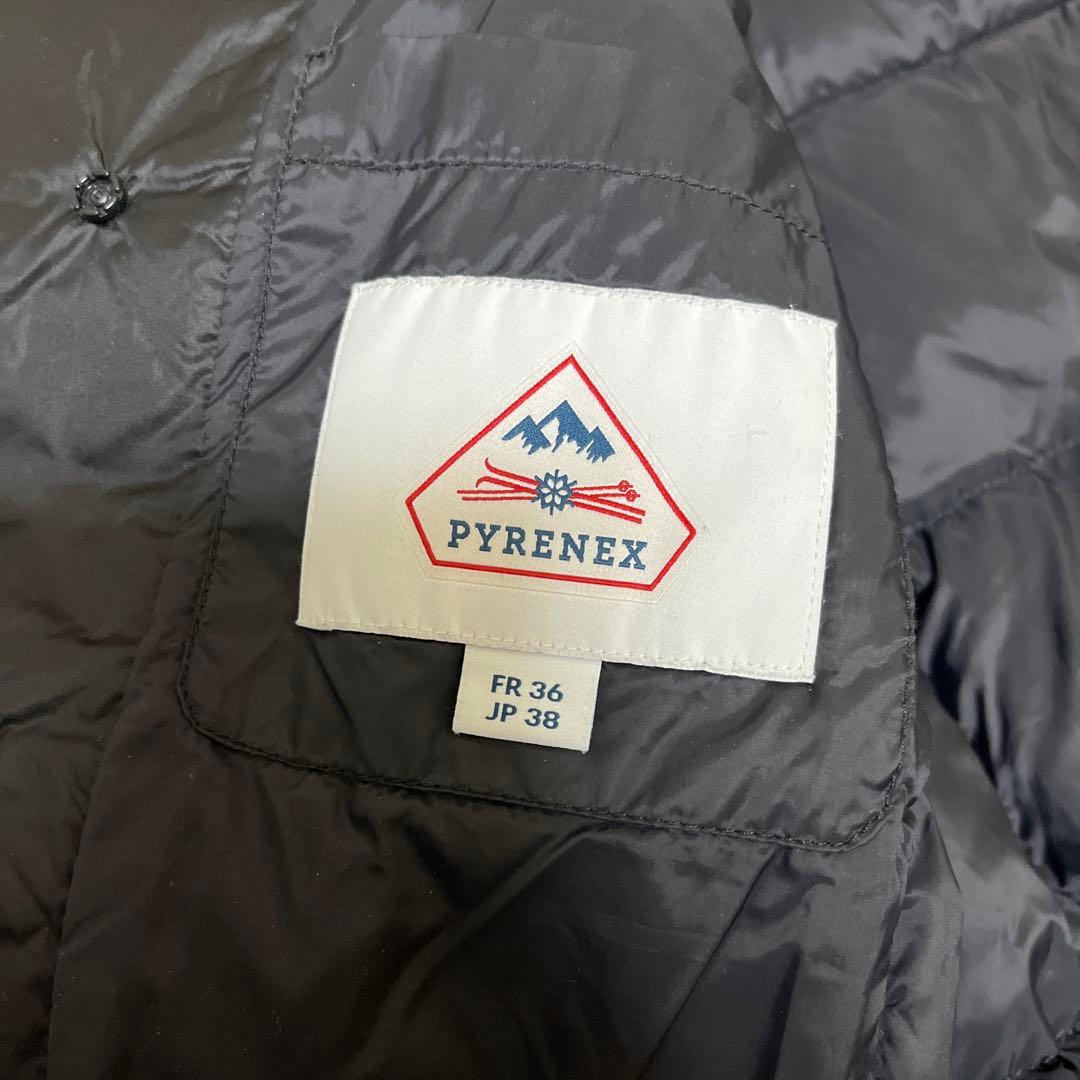 ピレネックスノーカラー ダウンジャケット 38 ブラック