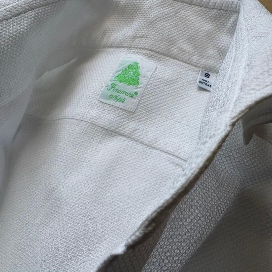 Finamore/セルジオ/ワッフルコットンシャツ