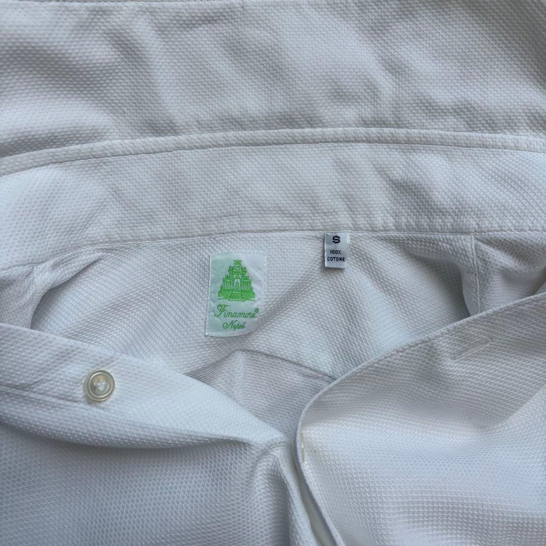 Finamore/セルジオ/ワッフルコットンシャツ