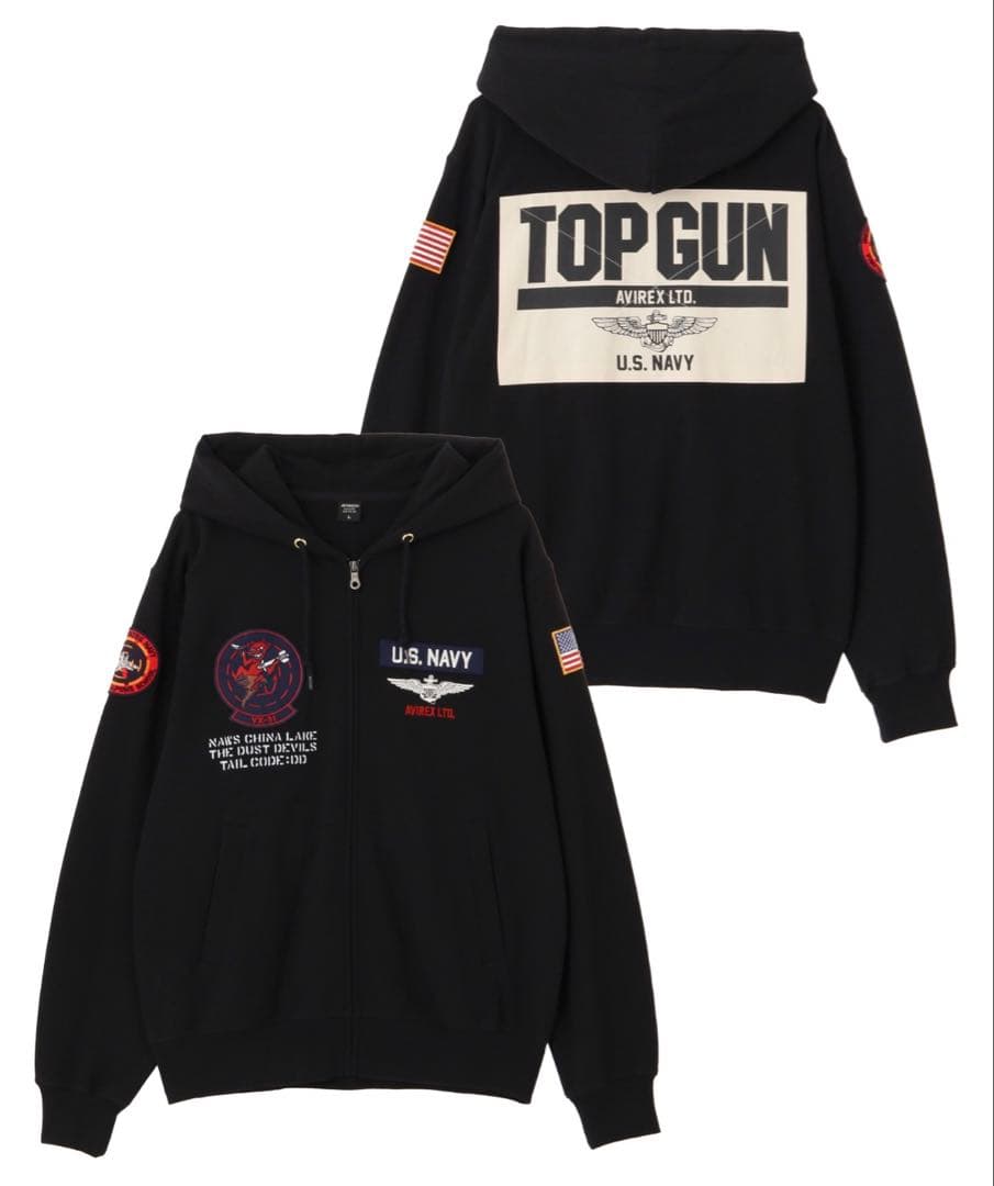 結*城様 最終価格‼️新品AVIREX TOP GUNジップアップパーカーNAV