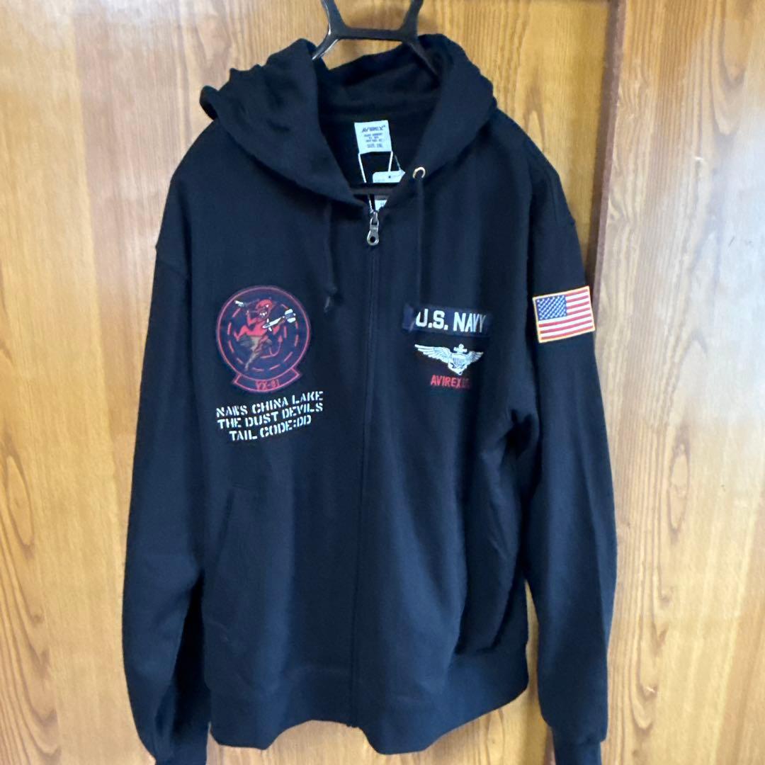 結*城様 最終価格‼️新品AVIREX TOP GUNジップアップパーカーNAV