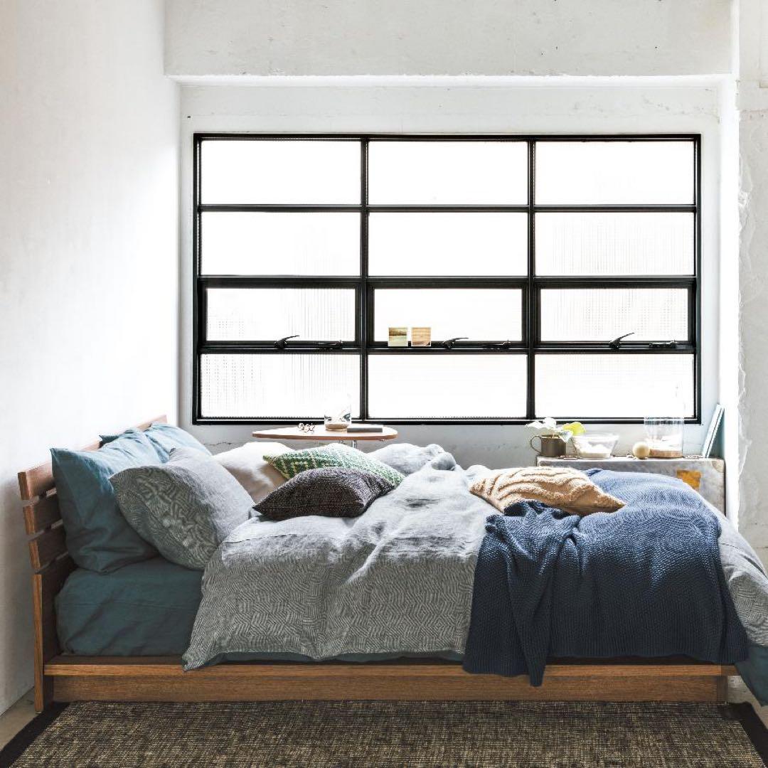 ACTUS FB BED セミダブル オーク ロータイプ