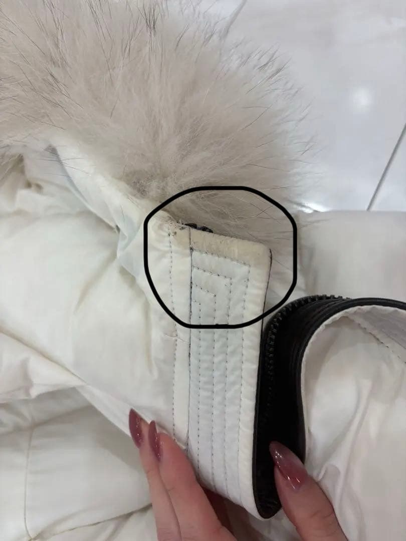 マッカージュ　ホワイト　ダウン　ロング　XS