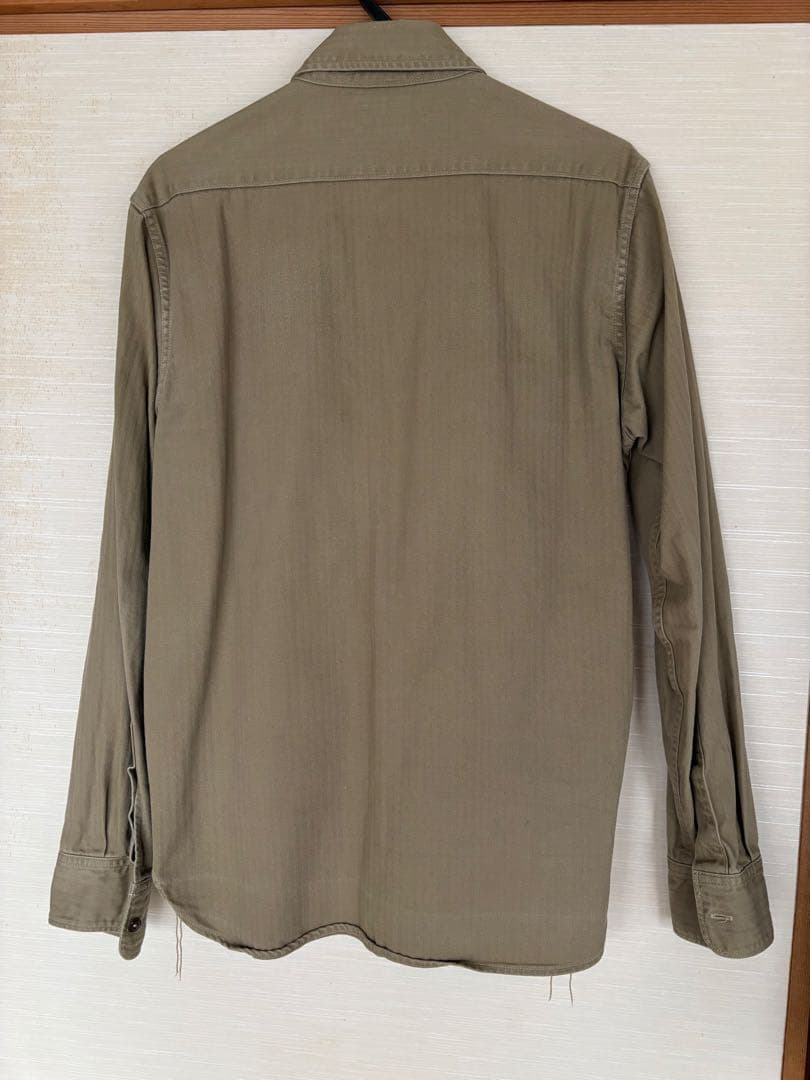 THE REAL McCOY'S カーキ 長袖シャツ 17½-34