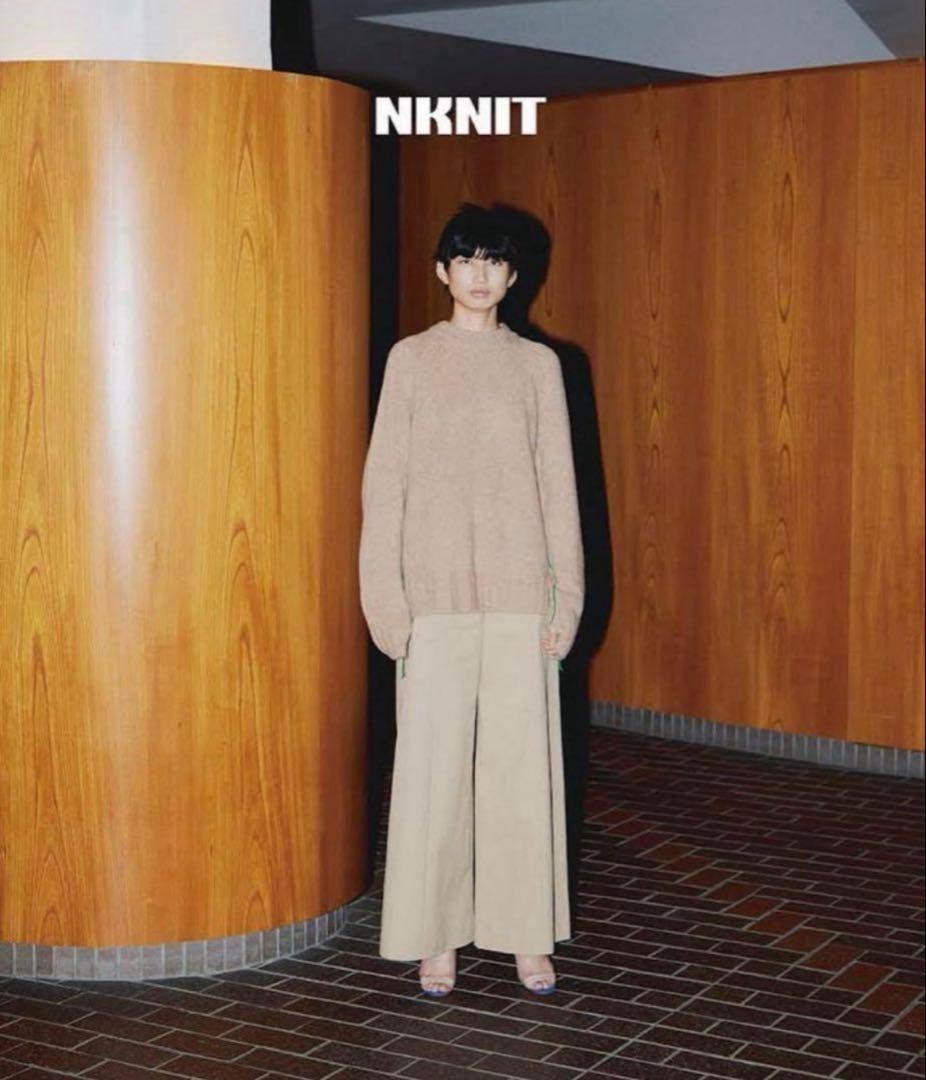 完売品　NKNIT カシミヤ混ニット　セーター　ベージュ　チャンキー