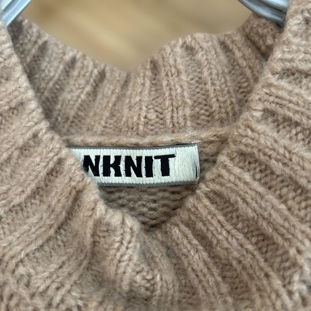 完売品　NKNIT カシミヤ混ニット　セーター　ベージュ　チャンキー