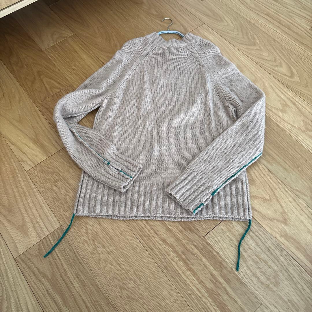 完売品　NKNIT カシミヤ混ニット　セーター　ベージュ　チャンキー